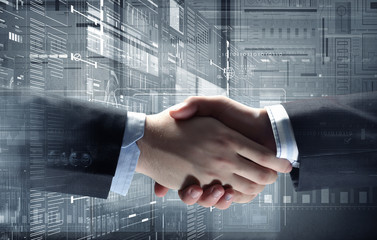 Poster - Business handshake as symbol for partnership