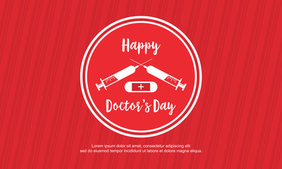 Happy doctor day design greeting card