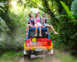 © anekoho - Trip of asian lady with 4WD car drive off road in Thailand wild
