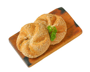 Canvas Print - whole wheat buns