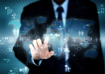Wall Mural - internet business technology concept