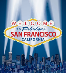 Canvas Print - welcome Frisco