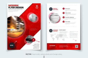 Wall Mural - Brochure design. Corporate business report cover, brochure or fl