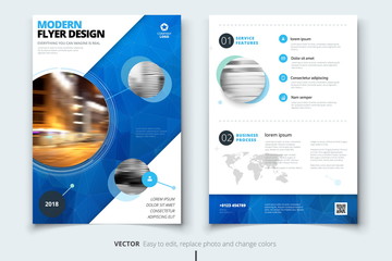 Wall Mural - Brochure design. Corporate business report cover, brochure or fl