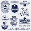 Sea and nautical logos and design elements.
