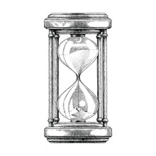 Hourglass Hand Drawing Vintage Style