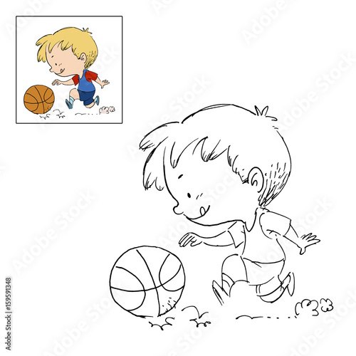 Nino Jugando A Baloncesto Dibujo Para Colorear Buy This Stock Illustration And Explore Similar Illustrations At Adobe Stock Adobe Stock ¿estas en búsqueda de pelotas para colorear y así mantener entretenidos a tus chicos con alguna actividad? baloncesto dibujo para colorear