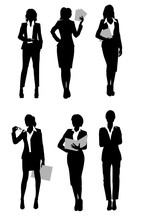Six Businesswomen Silhouette