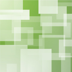 Poster - abstract background with green layered rectangles
