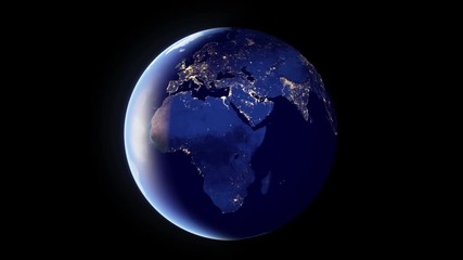Wall Mural - earth making a full spin cycle