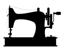 Sewing Machine Old Retro Vintage Icon Stock Vector Illustration
