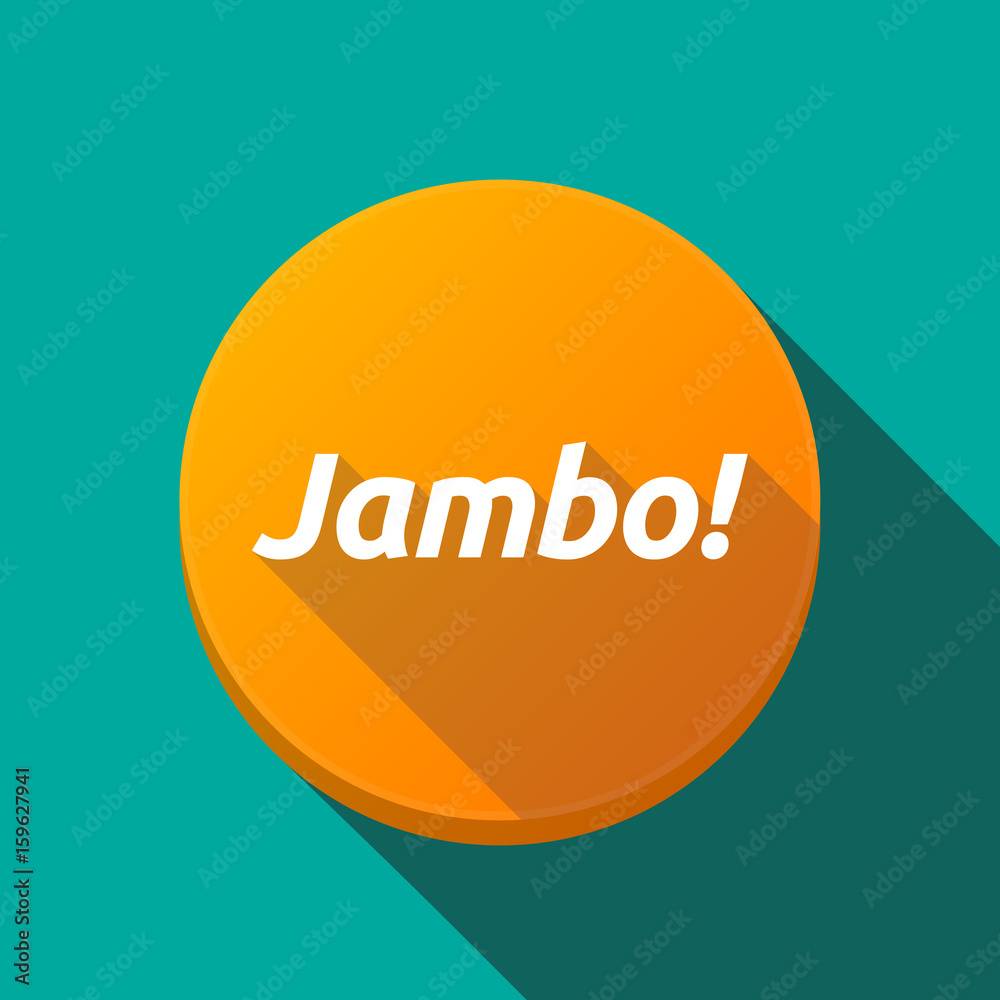 Long shadow button with the text Hello! in the swahili language Stock  Vector | Adobe Stock