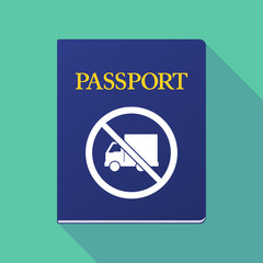 Sticker - Long shadow passport with  a delivery truck  in a not allowed signal