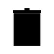 © Serhii - Trash bucket the black color icon .