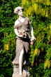 greece statue of goddess in a park , summer landscape