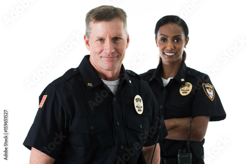 Fotografía Police: Officer Partners Standing Together