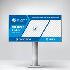 Wall Mural - billboard design, to advertise a construction company, a template for placement of photos and text, 