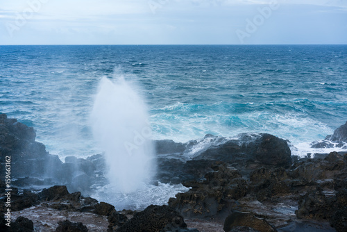 Fotografia, Obraz Nakalele Blowhole on north coast of Maui erupts
