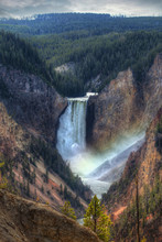 Lower Falls At Yellowstone