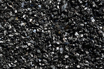 background of fine shiny charcoal of anthracite coal close-up.