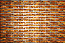 Gold Brick Wall Texture Or Background. A Wall Of Shiny Gold Blocks