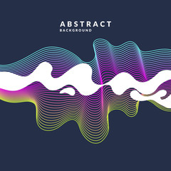 Poster - Bright abstract background with a dynamic waves and splash in a minimalist style. Vector illustration