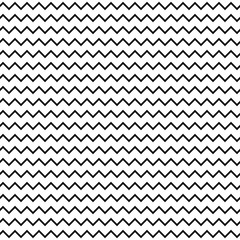 Poster - Black and white seamless zigzag line pattern