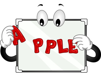 Poster - Mascot Magnet Board Spelling Apple