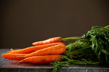 Canvas Print - Heap of ripe carrots.