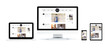 © MclittleStock - realistic devices isolated with responsive blog