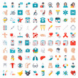 Medical icons set, vector illustration in flat style