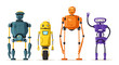 Robot character. Technology, future. Cartoon vector illustration