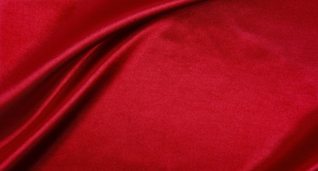 smooth elegant red silk or satin luxury cloth texture as abstract background. luxurious background d