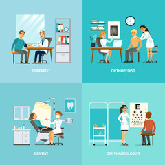 Wall Mural - Medical Treatment Square Composition