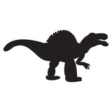 Fototapeta  - Isolated silhouette of a dinosaur toy, Vector illustration