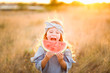 © MeganBetteridge - Adorable girl with watermelon slice