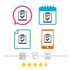 Poster - checklist sign icon. control list symbol.