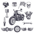 Vintage Motorcycle Elements Collection