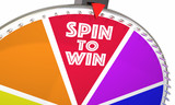 Fototapeta  - Spin to Win Game Show Wheel Play Jackpot 3d Illustration