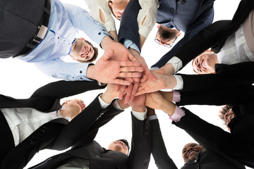 Multiracial People Stacking Hands