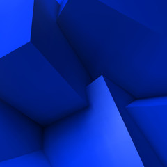 Poster - Abstract geometric background with overlapping cubes
