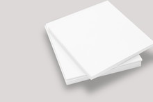 White Sticky Note Pad Isolated On White Background