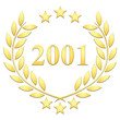 Lauriers 3 étoiles 2001 sur fond blanc 