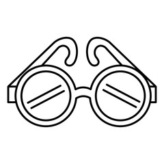 elegant eye glasses icon vector illustration design