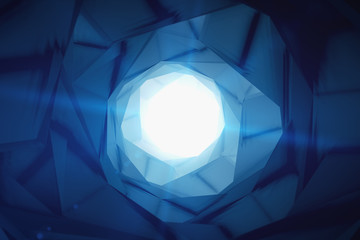Poster - abstract minimalistic circular background 3d illustration