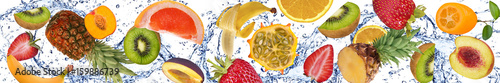 Fototapeta do kuchni Fruit and water