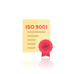 Poster - ISO 9001 certificate in flat style