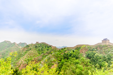 View on great wall by Jinshanling in China