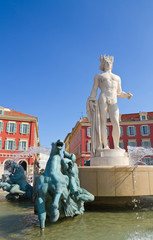 Canvas Print - Fontaine du Soleil in Nizza