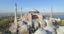 Aerial View Of Hagia Sophia In Istanbul